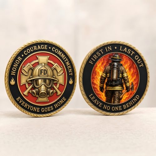 Custom Fire Challenge Coins