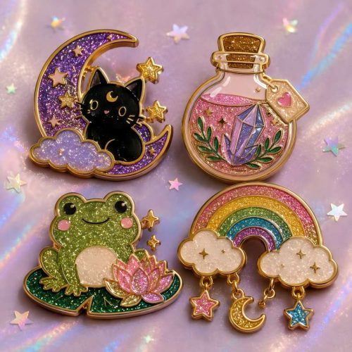 Custom Glitter Pins
